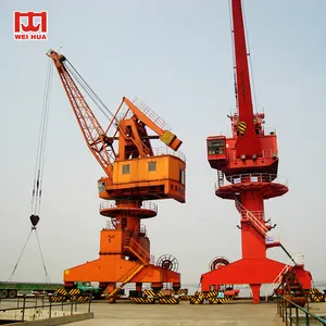 Çin'de yapılan 50 ton demiryolu monte yüzer vinç Dock deniz limanı Portal kaide vinç fiyat