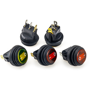 สวิตช์โยกกันน้ำแบบกลม KCD2 พร้อมไฟ 3 ขา 12V 20A สวิตช์อัตโนมัติ - Product Image 2