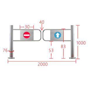 Tourniquets manuels portatifs de contrôle d'accès pour la forme physique et les centres commerciaux porte peu encombrante de tourniquet d'entrée - Product Image 6
