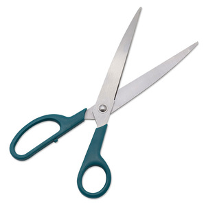 Home Use Stainless Steel <b>Scissors</b> Straight Head Blue Handle Office <b>Sewing</b> Fabric Cutting Tools 0055 - Product Image 1