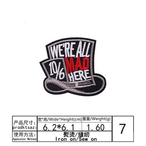 库存鲍勃·马利补丁铁刺绣预科生风格帆布补丁帽服装 - Product Image 6