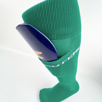 Chaussettes de football professionnelles pour jeunes avec protège-tibias renforcé Position du logo du bas du talon/orteil