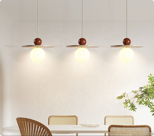 Lampe à <span class=keywords><strong>suspension</strong></span> moderne en béton pour l'intérieur Abat-jour globe en bois avec cordon réglable Lampe à <span class=keywords><strong>suspension</strong></span> suspendue en <span class=keywords><strong>terrazzo</strong></span> pour la maison - Product Image 6