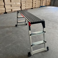 Échelles télescopiques pliables modernes en aluminium, banc de travail, équipement de lavage de voiture, plateforme de travail mobile, tabourets d'échelle, marches, échelles d'équilibre