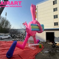 Flamingo gonflable de décoration d'activité de taille sur mesure, grand ballon gonflable de mascotte de flamant rose