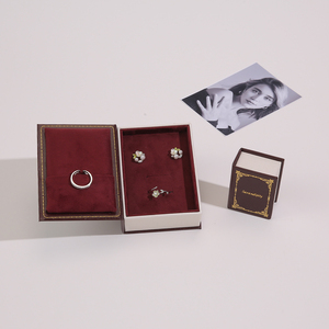 Custom Book Style Magnetic Jewelry <b>Box</b> with Velvet Insert <b>Ring</b> Earring Necklace Packaging for Small Business Jewelry Brand - Product Image 2