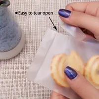 Sachet d'Emballage Scellé au Milieu Mat Translucide Givré Épaissi à Dos Scellé pour Aliments Cuisinés Fruits Secs Thé de Fleurs Biscuits Sucre
