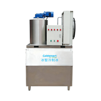 Machine à glace commerciale de flocon 500kg par jour flocons de glace faisant la Machine pour le refroidissement par air de machine de fabricant de flocon de glace de neige de petite entreprise