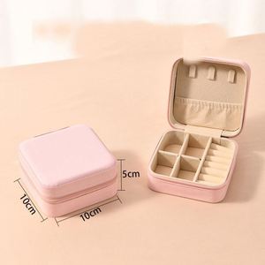Estuche de Joyería Portátil de Viaje, Mini Caja de Almacenamiento de Joyas de Cuero para Niñas y Mujeres, para Aretes y Collares, Regalo Promocional - Product Image 2