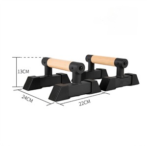 CZFIT Portable Wooden Parallel Dip Bar With Thick Beech Handles Fitness Equipment for Handstand <b>Strength</b> <b>Training</b> Weightlifting - Product Image 5