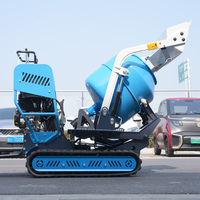 Bétonnière automatique EPA CE Ciment diesel Micro chargeuse mobile Bétonnière industrielle sur chenilles Mini bétonnière