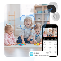 Caméra de sécurité intérieure pour bébé, caméra pour chien avec détection de mouvement, audio bidirectionnel, vision nocturne couleur, caméra réseau Wifi