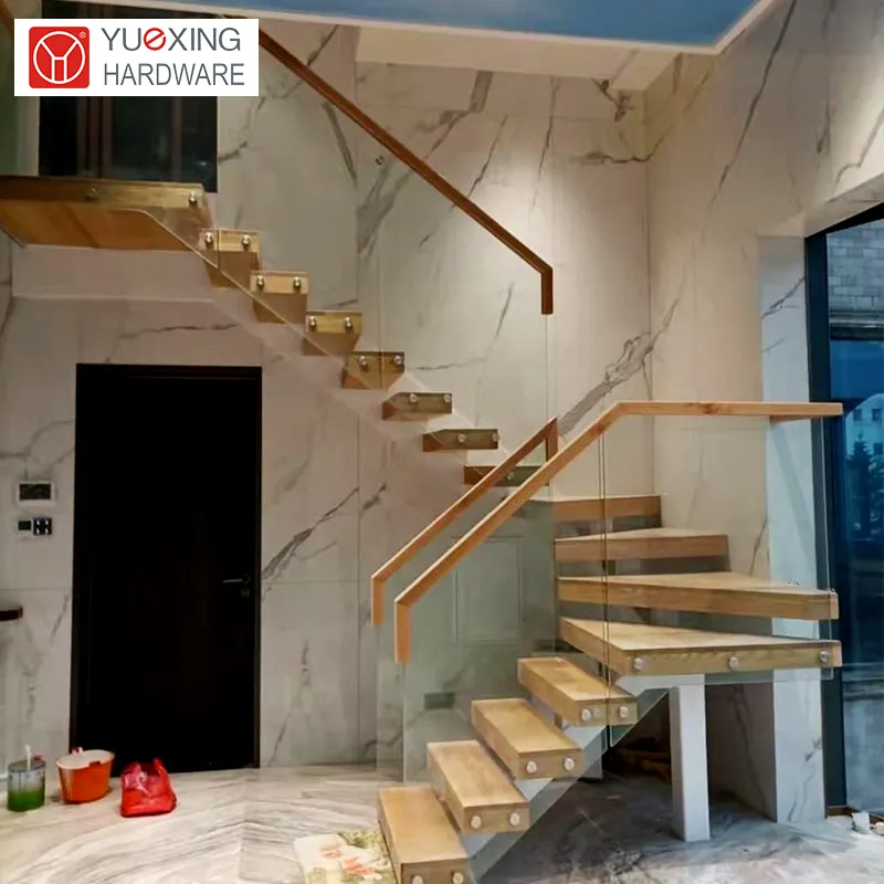 Sleek Single Stringer Staircase: Modern Steel Design for Contemporary Homes with Open Concept Living Spaces