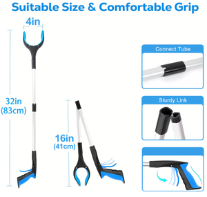 Pinza Pieghevole per Anziani, Strumento di Presa per Raccogliere Rifiuti con Rotazione a 360° °   Pinza Girevole Estensibile con Magnete - Product Image 5