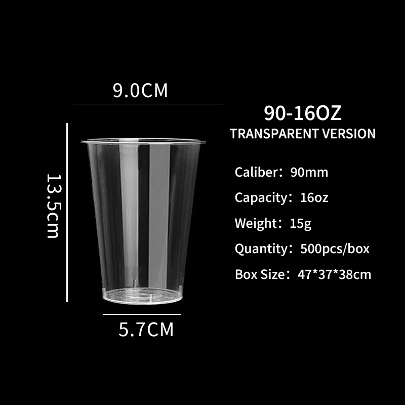 Gobelet transparent moulé par injection de 16OZ