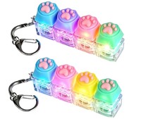 Cute Silicone Claws Keycaps Keychain Fidget Relieves Stress Candy Color Click Keycap for Relief