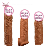 Pénis épaissi allongé en silicone à picots pour hommes, en cristal, pour couples, pour le sexe adulte