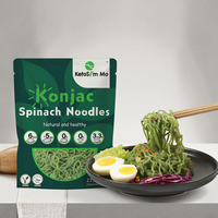 Wholesale Instant Slim Konjac Spinach Shirataki Noodles Low-Carb in Box or Bag Packaging