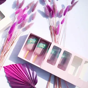 Confezione regalo personalizzata ghiacciolo singolo ghiacciolo Set confezione <span class=keywords><strong>3</strong></span>.7X2.2X1.5 pollici bianco trasparente <span class=keywords><strong>3</strong></span> 4 divisori Mini scatole - Product Image 1