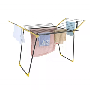 Porte-vêtements pliable intérieur/extérieur en métal de bonne qualité pour famille nombreuse et salle de bain - Product Image 1