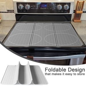 Coperchio del piano cottura per fornello elettrico-protezione pieghevole <span class=keywords><strong>in</strong></span> <span class=keywords><strong>vetro</strong></span> del coperchio del fornello, protezione del piano cottura a induzione, piatto da 28 "X 20" - Product Image 6