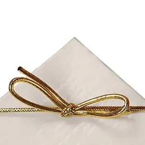 Metallic Wrapping Gift Bow Stretch Loops Pack Of 100 Gold Cords Elastic Bow