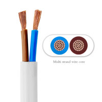 Kico Approved RVVB 2x4mm ² doppelt isoliertes PVC-ummanteltes flaches elektrisches Kabel 2-adriges Kupferlitzen-flexibles Kabel für