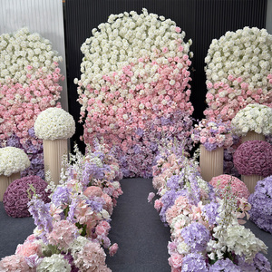 Decorazioni Floreali Artificiali Personalizzabili con Sfondo Rosso per Matrimoni, Ricevimenti, Benvenuto Ospiti, Percorsi e Fidanzamenti - Product Image 6