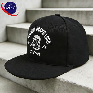 Casquette Snapback QZFSO de haute qualité, personnalisée, avec logo brodé noir, 6 panneaux, style Hip Hop, visière plate, Gorras, pour sports de plein air, casquette de baseball - Product Image 1