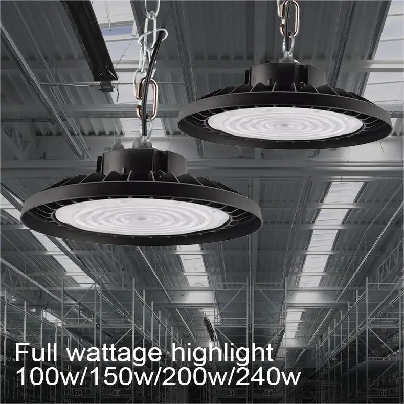 50/60Hz Phili p Driver Aluminum Super Bright Dimmable 200-240V AC 200W Warehouse Workshop Garage Factory LED High Bay Light
