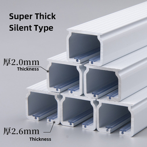 Riel <span class=keywords><strong>de</strong></span> Cortina <span class=keywords><strong>de</strong></span> Aluminio <span class=keywords><strong>de</strong></span> 2.6mm <span class=keywords><strong>de</strong></span> Grosor Extra, Ultra Silencioso, <span class=keywords><strong>de</strong></span> Montaje en Techo Simple o <span class=keywords><strong>Doble</strong></span>, <span class=keywords><strong>Precio</strong></span> al por Mayor Directo <span class=keywords><strong>de</strong></span> Fábrica - Product Image 3