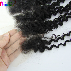 カーリーヘアHDスイスフロントクロージャー安い生インド人毛13*4フロントレース透明リアルHD正面 - Product Image 5