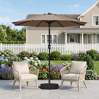 Parasol double suspendu personnalisable MEET JOY MJU-Y, imperméable, pour extérieur, avec structure en acier thermolaqué, polyester/PVC