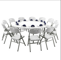 Table pliante d'extérieur en plastique, vente en gros d'usine, table à manger pliable simple pour la maison