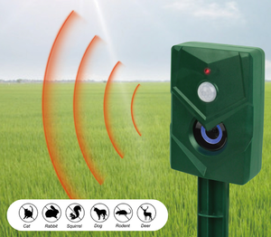 <span class=keywords><strong>Répulsif</strong></span> à ultrasons solaire extérieur amélioré pour animaux avec détection de mouvement étanche à la lumière dissuasive pour effrayer les cerfs de chien - Product Image 4