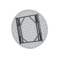 Vente en gros 43 ''table ronde pliante de soufflage portable blanc pour fête intérieure et extérieure