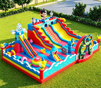 Grand château gonflable commercial pour enfants, aire de jeux pour fêtes, parcs et événements