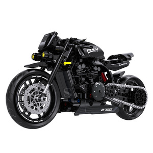 60533 Blocs de construction en plastique Technic, modèle de moto, échelle 1:8, style Yamaha, jouet d'assemblage pour enfants et adultes - Product Image 1