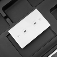 Adaptador de Pared con Doble Puerto USB-C Hembra a Hembra, Estilo Americano, Módulo de Núcleo de Cobre, Función Completa de Audio/Video, Modelo 31