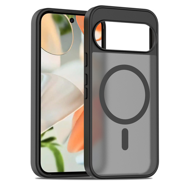 Silver Shield Matt Frosted Skin Friendly Shockproof Tpu Pc Phone Case with N52 Magnetic Cover for Google Pixel 9 9pro 10 10pro