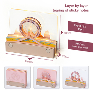 2025 Tùy Chỉnh Logo Đu Quay Bánh Xe Thiết Kế <span class=keywords><strong>3D</strong></span> Dính Lưu Ý Sản Phẩm Mới Giấy Cho Khách Hàng Đánh giá cao Quà Tặng - Product Image 5