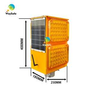 Feux d'avertissement clignotants synchronisés WaySafe, jaunes, indice de protection IP68, montage sur poteau pour une haute visibilité dans les conditions de brouillard, zones minières - Product Image 5