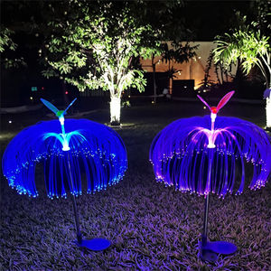 Lumières de pelouse de jardin à fibre optique LED à énergie solaire - Product Image 2