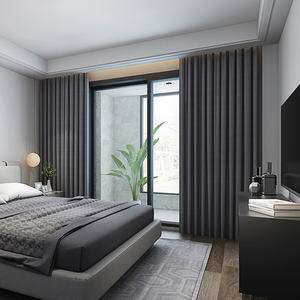 Rideaux occultants de luxe pour hôtel, 100% polyester, ignifuges, à plis froncés, couleur et taille personnalisées, draperies d'hôtel - Product Image 1