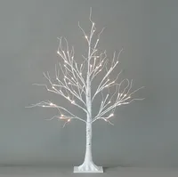 90cm 탁상 장식 분기 자작 나무 조명 실내 크리스마스 웨딩 침실 장식 흰색 나뭇 가지 빛 나무