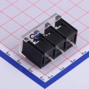 KF48C-9.5-3P Barrier Terminal Block Through hole Component (THT),P=9.5mm Connector With Cover Plate 9.5mm 1x3P Straight Pin - Product Image 2