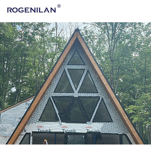 Rogenilan biệt thự bão tác động nhôm ba Kính tam giác cố định cửa sổ thiết kế tùy chỉnh cửa sổ đặc biệt - Product Image 1