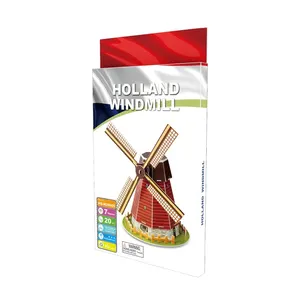 World Famous Building Foam Paper Model Holland DIY Windmill For Children