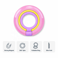 Support de téléphone magnétique pliable N52 ultra-résistant pour iPhone, support pivotant à 360 degrés, design contrasté coloré