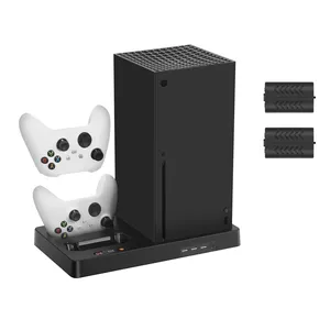 עבור Xbox סדרת X רב-פונקציה כפולה מטען Stand עבור xbox סדרת X קונסולת משחק טעינת dock קירור מאוורר